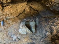 Riss in der Abwasserleitung